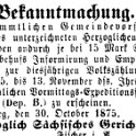 1875-10-30 Kl Volkszaehlung November 1